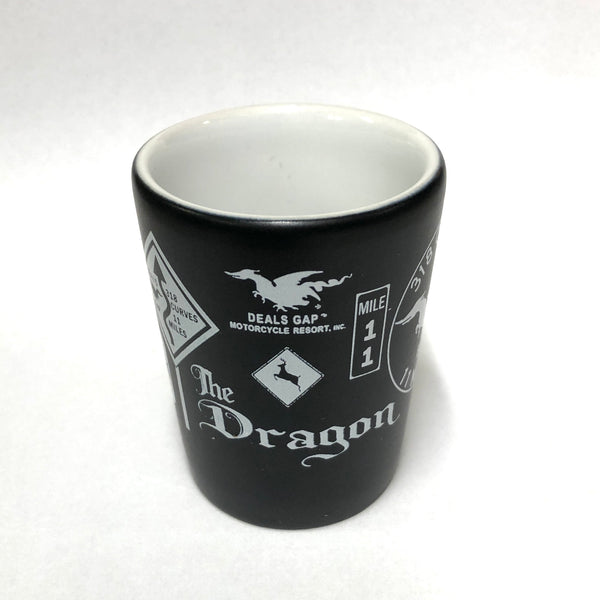 Road Trip shot glass, black and white